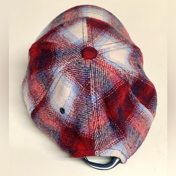 COPY - Adult One Size Fits Most Red Plaid Wool Blend GAP + PENDLETON Baseball C… - Picture 8 of 16